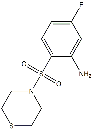 5-fluoro-2-(thiomorpholine-4-sulfonyl)aniline 结构式