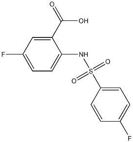 5-fluoro-2-[(4-fluorobenzene)sulfonamido]benzoic acid 结构式