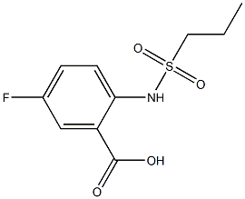 5-fluoro-2-[(propylsulfonyl)amino]benzoic acid 结构式