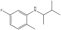 5-fluoro-2-methyl-N-(3-methylbutan-2-yl)aniline 结构式