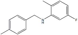 5-fluoro-2-methyl-N-[(4-methylphenyl)methyl]aniline 结构式