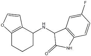 5-fluoro-3-(4,5,6,7-tetrahydro-1-benzofuran-4-ylamino)-2,3-dihydro-1H-indol-2-one 结构式