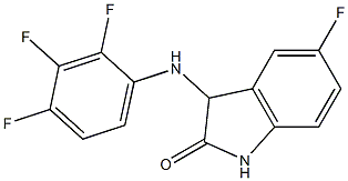 5-fluoro-3-[(2,3,4-trifluorophenyl)amino]-2,3-dihydro-1H-indol-2-one 结构式