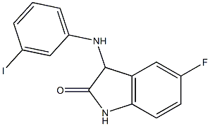 5-fluoro-3-[(3-iodophenyl)amino]-2,3-dihydro-1H-indol-2-one 结构式