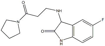 5-fluoro-3-{[3-oxo-3-(pyrrolidin-1-yl)propyl]amino}-2,3-dihydro-1H-indol-2-one 结构式