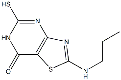 5-mercapto-2-(propylamino)[1,3]thiazolo[4,5-d]pyrimidin-7(6H)-one 结构式
