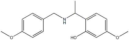 5-methoxy-2-(1-{[(4-methoxyphenyl)methyl]amino}ethyl)phenol 结构式