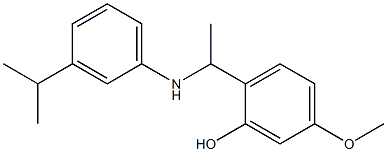 5-methoxy-2-(1-{[3-(propan-2-yl)phenyl]amino}ethyl)phenol 结构式