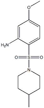 5-methoxy-2-[(4-methylpiperidine-1-)sulfonyl]aniline 结构式