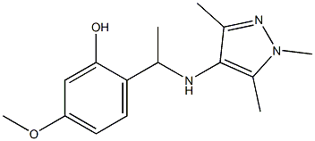 5-methoxy-2-{1-[(1,3,5-trimethyl-1H-pyrazol-4-yl)amino]ethyl}phenol 结构式