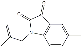 5-methyl-1-(2-methylprop-2-en-1-yl)-2,3-dihydro-1H-indole-2,3-dione 结构式