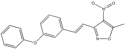 5-methyl-4-nitro-3-[(E)-2-(3-phenoxyphenyl)vinyl]isoxazole 结构式