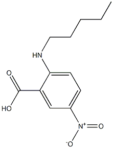 5-nitro-2-(pentylamino)benzoic acid 结构式