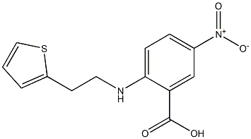 5-nitro-2-{[2-(thiophen-2-yl)ethyl]amino}benzoic acid 结构式