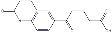 5-oxo-5-(2-oxo-1,2,3,4-tetrahydroquinolin-6-yl)pentanoic acid 结构式