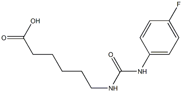 6-({[(4-fluorophenyl)amino]carbonyl}amino)hexanoic acid 结构式