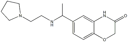 6-(1-{[2-(pyrrolidin-1-yl)ethyl]amino}ethyl)-3,4-dihydro-2H-1,4-benzoxazin-3-one 结构式