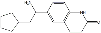 6-(1-amino-2-cyclopentylethyl)-1,2,3,4-tetrahydroquinolin-2-one 结构式