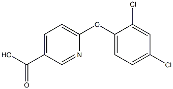 6-(2,4-dichlorophenoxy)pyridine-3-carboxylic acid 结构式