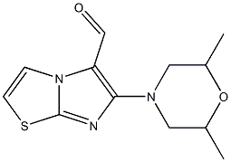 6-(2,6-dimethylmorpholin-4-yl)imidazo[2,1-b][1,3]thiazole-5-carbaldehyde 结构式