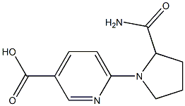 6-(2-carbamoylpyrrolidin-1-yl)pyridine-3-carboxylic acid 结构式