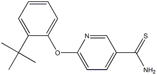 6-(2-tert-butylphenoxy)pyridine-3-carbothioamide 结构式