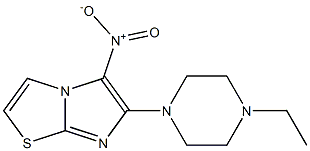 6-(4-ethylpiperazin-1-yl)-5-nitroimidazo[2,1-b][1,3]thiazole 结构式