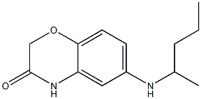 6-(pentan-2-ylamino)-3,4-dihydro-2H-1,4-benzoxazin-3-one 结构式