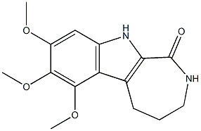 6,7,8-trimethoxy-1H,2H,3H,4H,5H,10H-azepino[3,4-b]indol-1-one 结构式