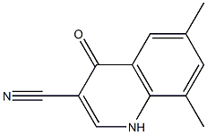 6,8-dimethyl-4-oxo-1,4-dihydroquinoline-3-carbonitrile 结构式