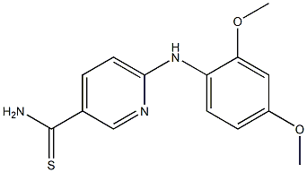 6-[(2,4-dimethoxyphenyl)amino]pyridine-3-carbothioamide 结构式