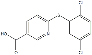 6-[(2,5-dichlorophenyl)sulfanyl]pyridine-3-carboxylic acid 结构式