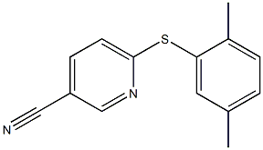 6-[(2,5-dimethylphenyl)sulfanyl]pyridine-3-carbonitrile 结构式