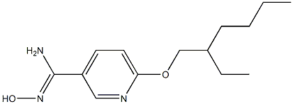 6-[(2-ethylhexyl)oxy]-N'-hydroxypyridine-3-carboximidamide 结构式