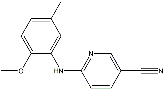 6-[(2-methoxy-5-methylphenyl)amino]nicotinonitrile 结构式