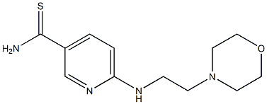 6-[(2-morpholin-4-ylethyl)amino]pyridine-3-carbothioamide 结构式