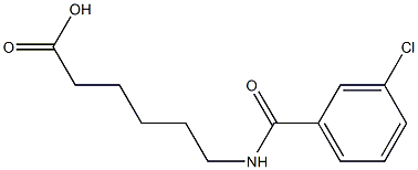 6-[(3-chlorobenzoyl)amino]hexanoic acid 结构式