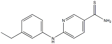 6-[(3-ethylphenyl)amino]pyridine-3-carbothioamide 结构式