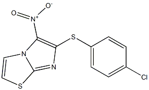 6-[(4-chlorophenyl)thio]-5-nitroimidazo[2,1-b][1,3]thiazole 结构式