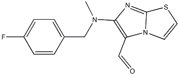 6-[(4-fluorobenzyl)(methyl)amino]imidazo[2,1-b][1,3]thiazole-5-carbaldehyde 结构式