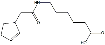 6-[(cyclopent-2-en-1-ylacetyl)amino]hexanoic acid 结构式