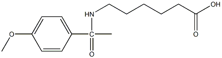 6-[1-(4-methoxyphenyl)acetamido]hexanoic acid 结构式