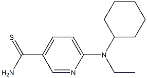 6-[cyclohexyl(ethyl)amino]pyridine-3-carbothioamide 结构式