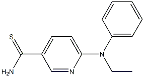 6-[ethyl(phenyl)amino]pyridine-3-carbothioamide 结构式