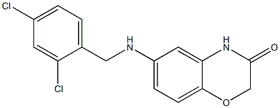 6-{[(2,4-dichlorophenyl)methyl]amino}-3,4-dihydro-2H-1,4-benzoxazin-3-one 结构式