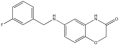 6-{[(3-fluorophenyl)methyl]amino}-3,4-dihydro-2H-1,4-benzoxazin-3-one 结构式