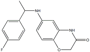 6-{[1-(4-fluorophenyl)ethyl]amino}-3,4-dihydro-2H-1,4-benzoxazin-3-one 结构式