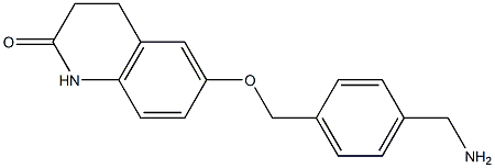 6-{[4-(aminomethyl)benzyl]oxy}-3,4-dihydroquinolin-2(1H)-one 结构式