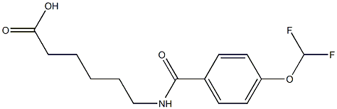 6-{[4-(difluoromethoxy)phenyl]formamido}hexanoic acid 结构式