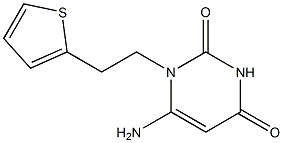 6-amino-1-[2-(thiophen-2-yl)ethyl]-1,2,3,4-tetrahydropyrimidine-2,4-dione 结构式